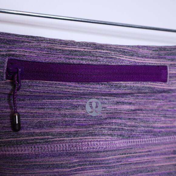 LULULEMON Speed Tight IV Space Dye Camo Violet Black Grape Active Women's 8 - Picture 6 of 9